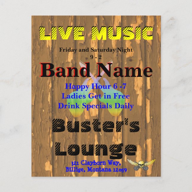 Tavern Bar Club Live Music 3 Flyer (Front)