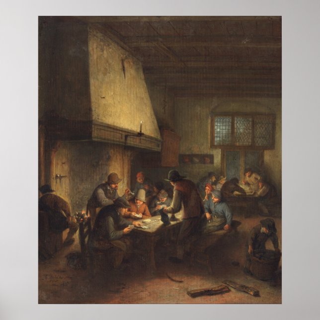 Tavern Scene - Adriaen van Ostade Fine Art Poster (Front)