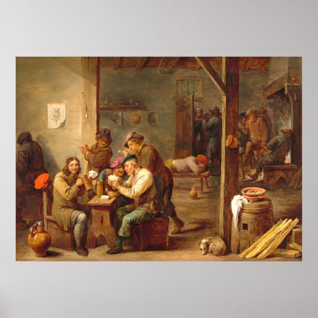 Tavern Scene - David Teniers Fine Art Poster (Front)