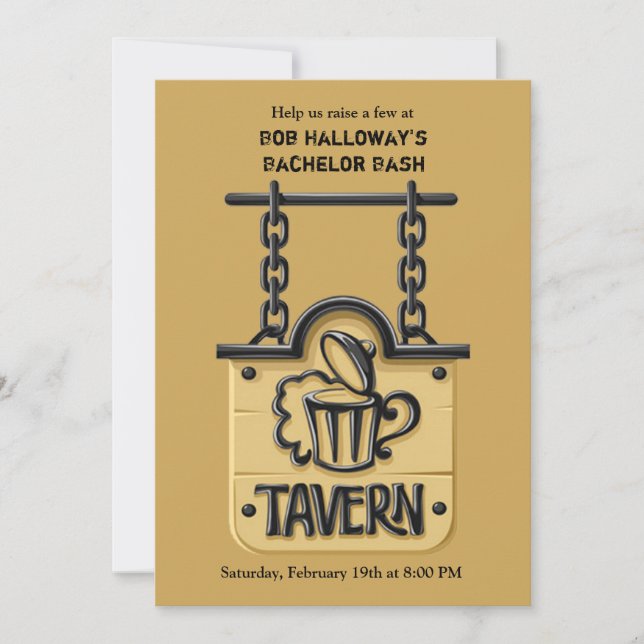 Tavern Sign Invitation (Front)