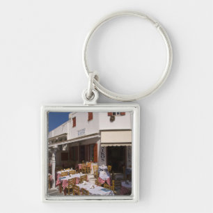 Taverna Nikos, Mykonos, Cyclades Islands, Greece Keychain
