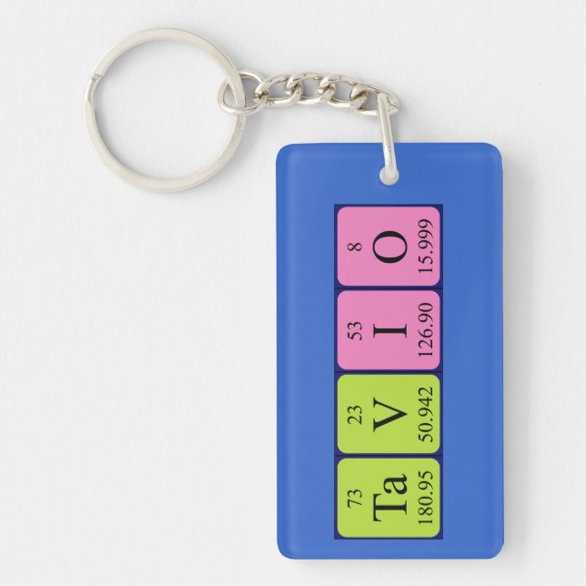 Tavio periodic table name keyring (Front)