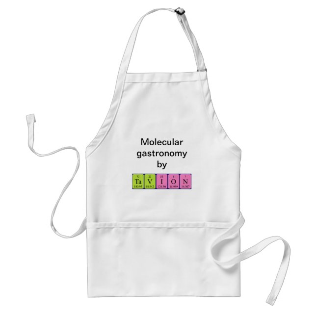 Tavion periodic table name apron (Front)