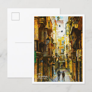 Tavira Portugal Beautiful Oil Paint Landscape Postcard