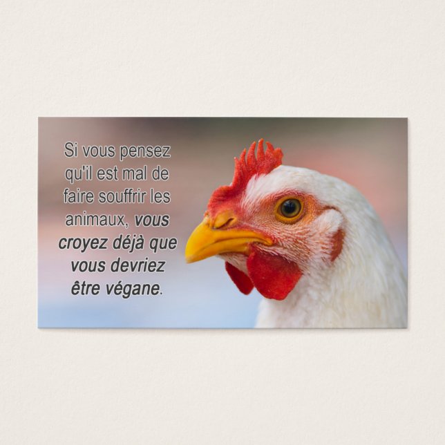 TAVS "Why veganism?" Business Cards in French (Front)