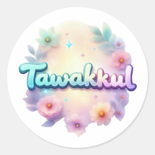 Tawakkul Pastel Kawaii Style Sticker – Islamic Mot