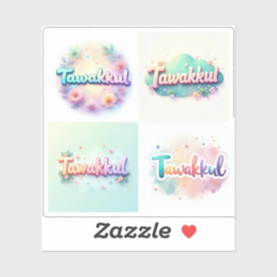 Tawakkul Pastel Kawaii Style Sticker – Islamic Mot