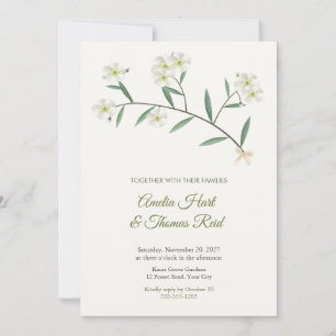 Tawari Ivory Flower Wedding Invitation