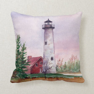 Tawas Point Lighthouse Pillow