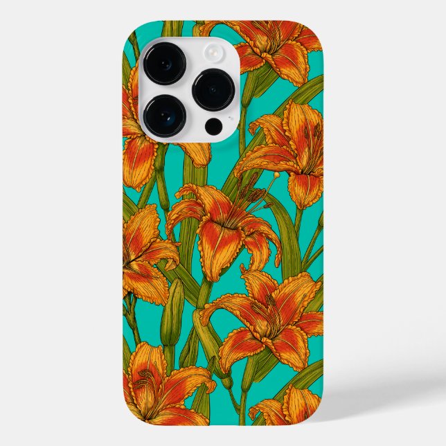 Tawny dailily flowers Case-Mate iPhone case (Back)