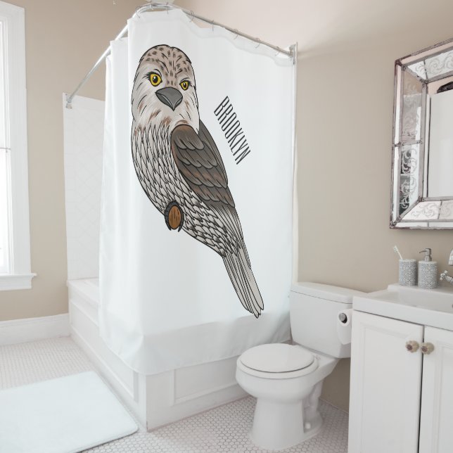 Tawny frogmouth bird cartoon illustration  (In Situ)