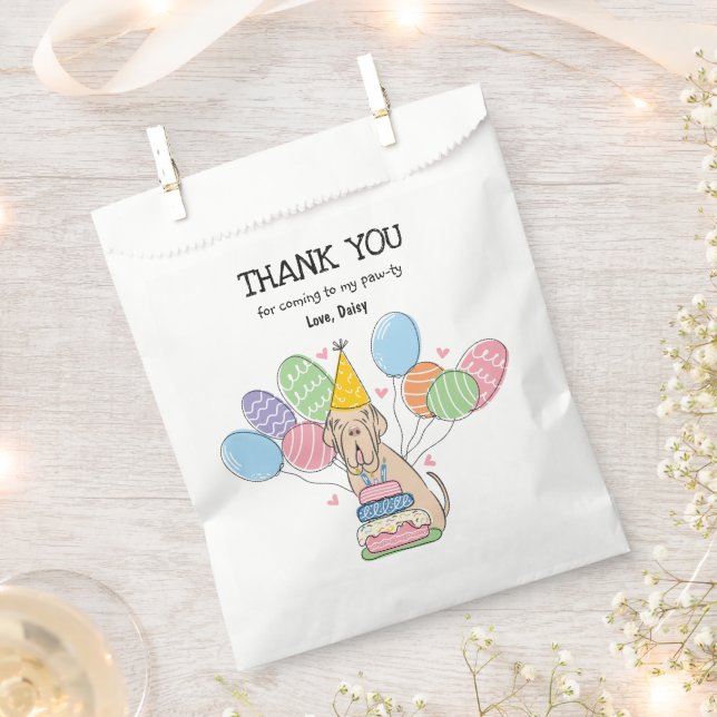 Tawny Neapolitan Mastiff Dog Favour Bag (Clipped)