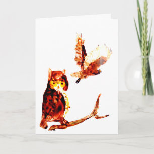 Tawny Owls Art Card