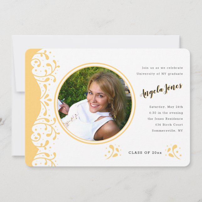 Tawny Photo Graduation Announcement/Invitation Invitation (Front)