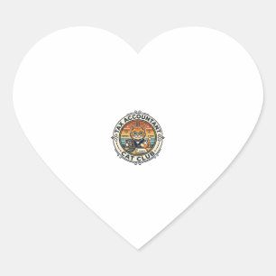 Tax Accountant Cat Cute Kitty Design - Tax Account Heart Sticker