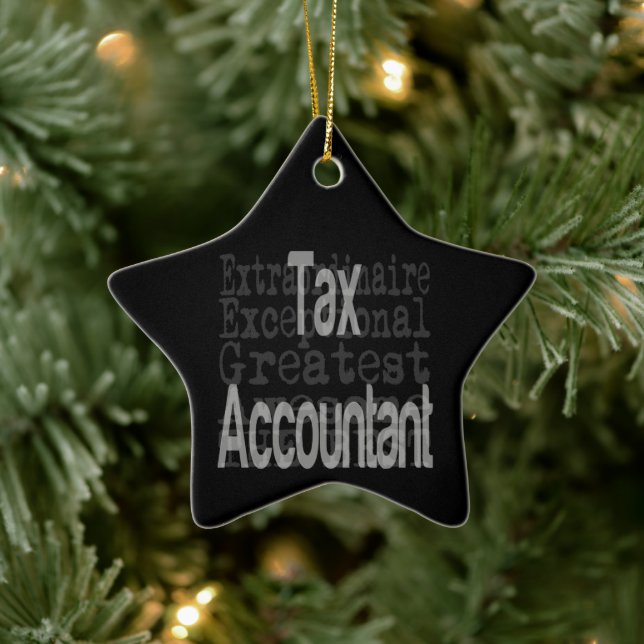 Tax Accountant Extraordinaire Ceramic Ornament (Tree)