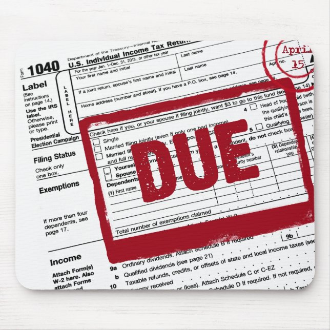 Tax Day Mouse Pad (Front)