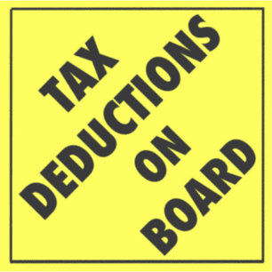 Tax Deduction On Board funny yellow diamond