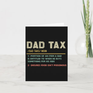 Tax Definition Funny Father's Day Card
