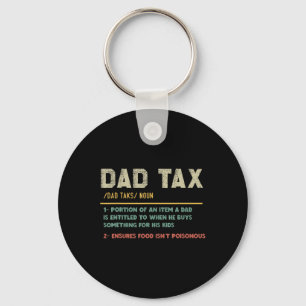 Tax Definition Funny Father's Day Dad Joke Keychain