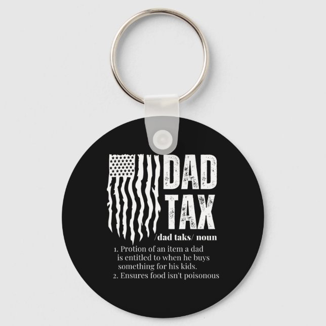Tax Definition Men Funny Father's Day  Keychain (Front)