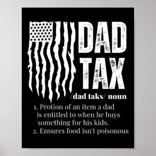 Tax Definition Men Funny Father's Day Poster