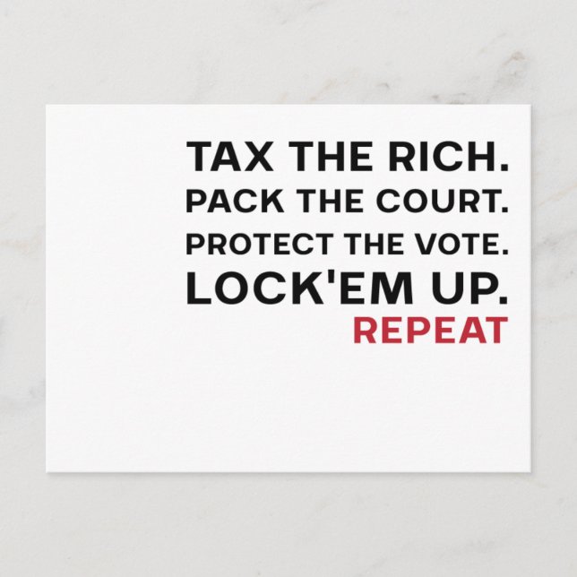Tax  Pack Protect  Lock  Holiday Postcard (Front)