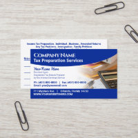 Tax Preparation (Preparer) Business Card