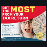 Tax Preparation (Preparer) Refund Flyer<br><div class="desc">These professional attention grabbing customizable tax preparation refund flyer templates are great for the small tax preparation/accountant business.</div>