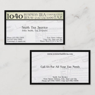 Tax Preparer Accountant Business Card