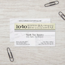Tax Preparer Accountant Business Card