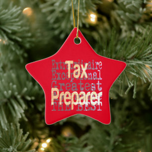 Tax Preparer Extraordinaire Ceramic Ornament