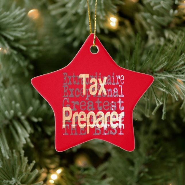 Tax Preparer Extraordinaire Ceramic Ornament (Tree)