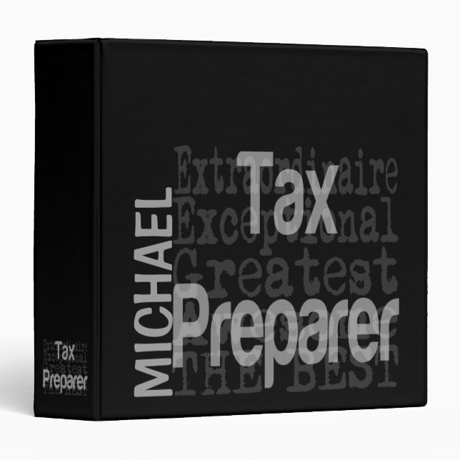 Tax Preparer Extraordinaire CUSTOM Binder (Front/Spine)