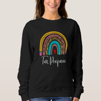 Tax Preparer Leopard Rainbow Accounting Back To Sc Sweatshirt