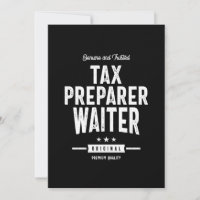 Tax Preparer Waiter Job Title Gift