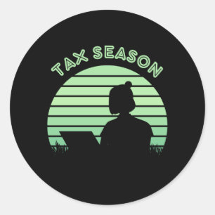 Tax Season Classic Round Sticker
