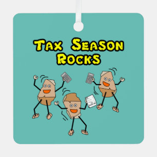 Tax Season Rocks Metal Ornament