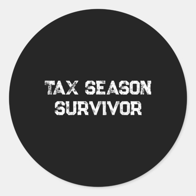 Tax Season Survivor Cpa Accountant Classic Round Sticker (Front)