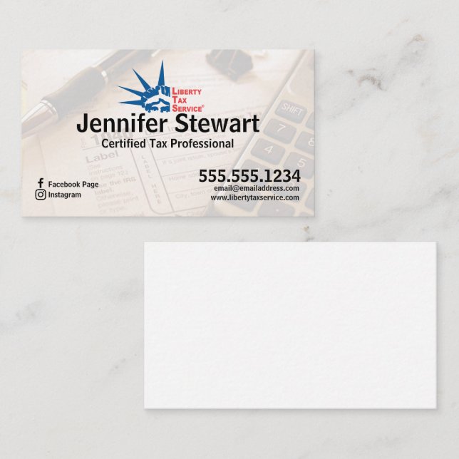 Tax Service Business Card (Front/Back)