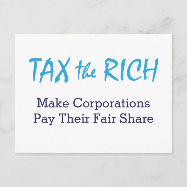 Tax the Rich Postcard (Front)