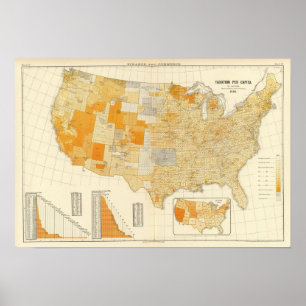 Taxation per capita, counties poster