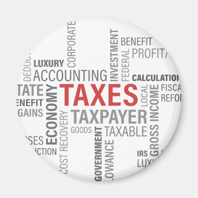 "Taxes" Magnet (Front)