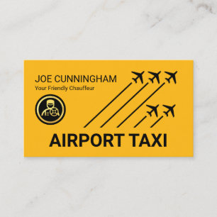 Taxi Airplanes Airport Runway Business Card