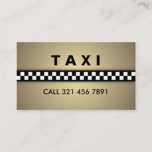 Taxi - Business Cards (Front)