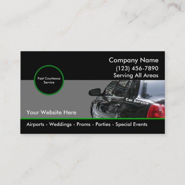 Taxi Cab Business Cards (Front)