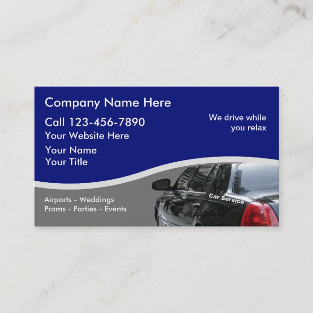 Taxi Cab Business Cards (Front)