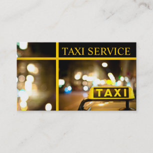 Taxi, Cab, Driver, Transportation Business Card