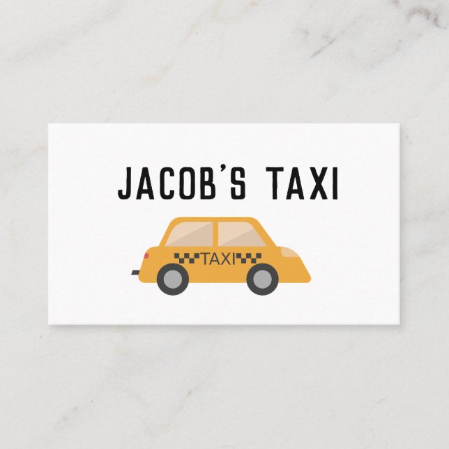 TAXI CAB Personalized Business Cards (Front)