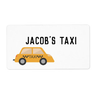 TAXI CAB Personalized RETURN ADDRESS LABELS